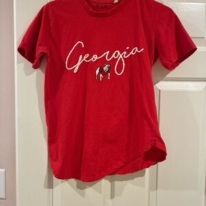 Red Ladies Georgia shirt, size medium